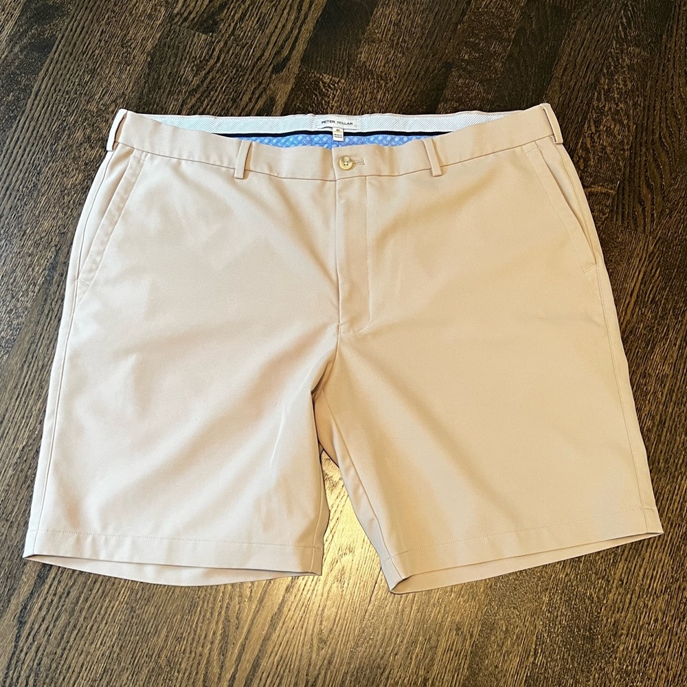 Peter Millar Light Tan Men's Performance Golf Shorts